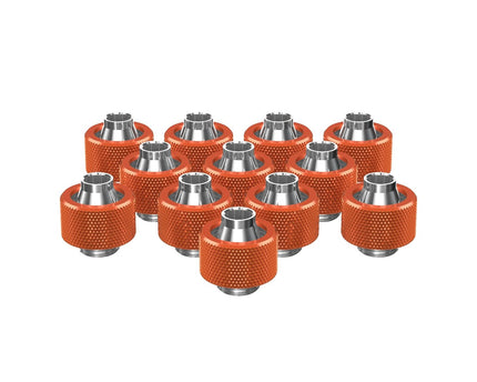 PrimoChill SecureFit SX - Premium Compression Fitting For 3/8in ID x 5/8in OD Flexible Tubing 12 Pack (F-SFSX58-12) - Available in 20+ Colors, Custom Watercooling Loop Ready - PrimoChill - KEEPING IT COOL Candy Copper