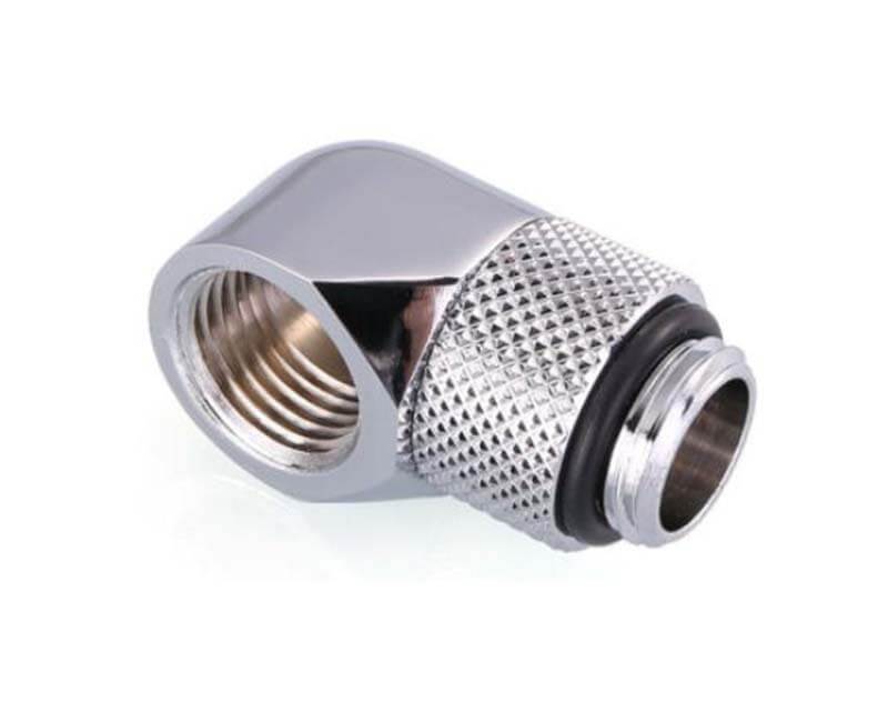 Bykski G 1/4in. Male to Female 90 Degree Rotary Elbow Fitting (B-RD90-X) - Silver
