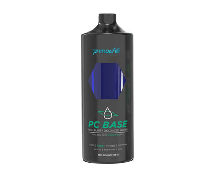 PrimoChill Base - Computer WaterCooling High Purity Deionized Water, No Protection, Add your Additives/Inhibitors, Proudly Made in The USA (32oz/.9L) - Transparent - Steel Blue