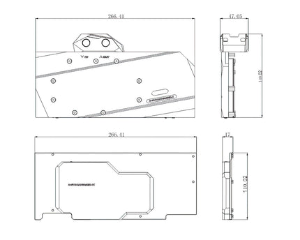 Bykski Full Coverage GPU Water Block w/ Integrated Active Backplate for GALAXY RTX 3090 GAMER (N-GY3090GAMER-TC)