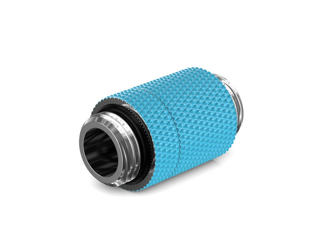 PrimoChill Dual Male G 1/4in. SX Rotary Extension Coupler - Sky Blue