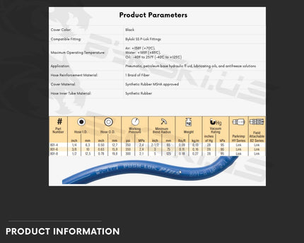 Bykski Push Lok Plus Flexible Durable Server Tubing 10mm (3/8in) ID Single Fiber Braid - 10 Feet (B-PK-801-6-BLK)