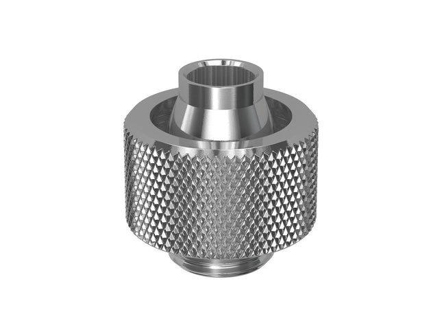 PrimoChill SecureFit SX - Premium Compression Fitting For 3/8in ID x 5/8in OD Flexible Tubing (F-SFSX58) - Available in 20+ Colors, Custom Watercooling Loop Ready - Silver Nickel