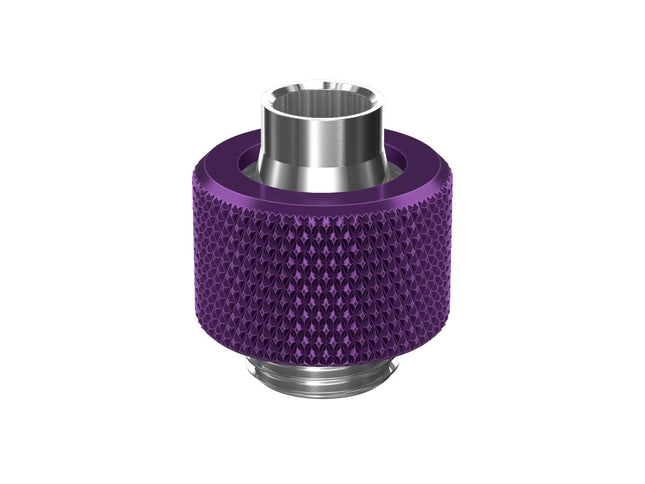 PrimoChill SecureFit SX - Premium Compression Fitting For 3/8in ID x 1/2in OD Flexible Tubing (F-SFSX12) - Available in 20+ Colors, Custom Watercooling Loop Ready - Candy Purple