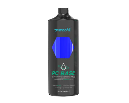 PrimoChill Base - Computer WaterCooling High Purity Deionized Water, No Protection, Add your Additives/Inhibitors, Proudly Made in The USA (32oz/.9L) - Transparent - UV Blue