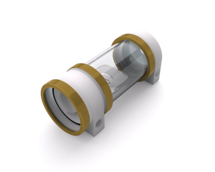 PrimoChill CTR Hard Mount Phase II High Flow D5 Enabled Reservoir - White POM - 120mm - Gold