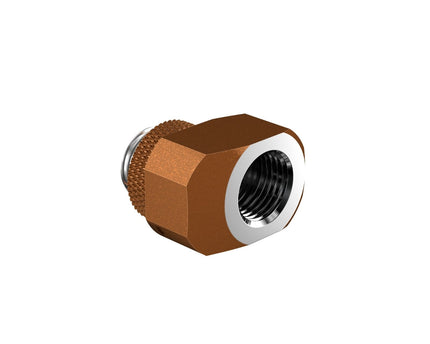 PrimoChill InterConnect SX Male to Female G 1/4in. Offset Full Rotary Fitting - 10mm - Copper