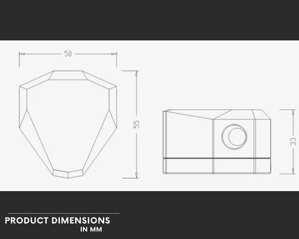 Bykski 2-Way Diamond Flow Indicator - Clear (B-FMPA-DM-X)