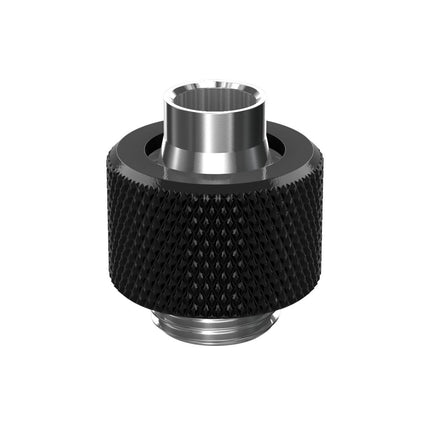 PrimoChill SecureFit SX - Premium Compression Fitting For 3/8in ID x 1/2in OD Flexible Tubing (F-SFSX12) - Available in 20+ Colors, Custom Watercooling Loop Ready - Satin Black