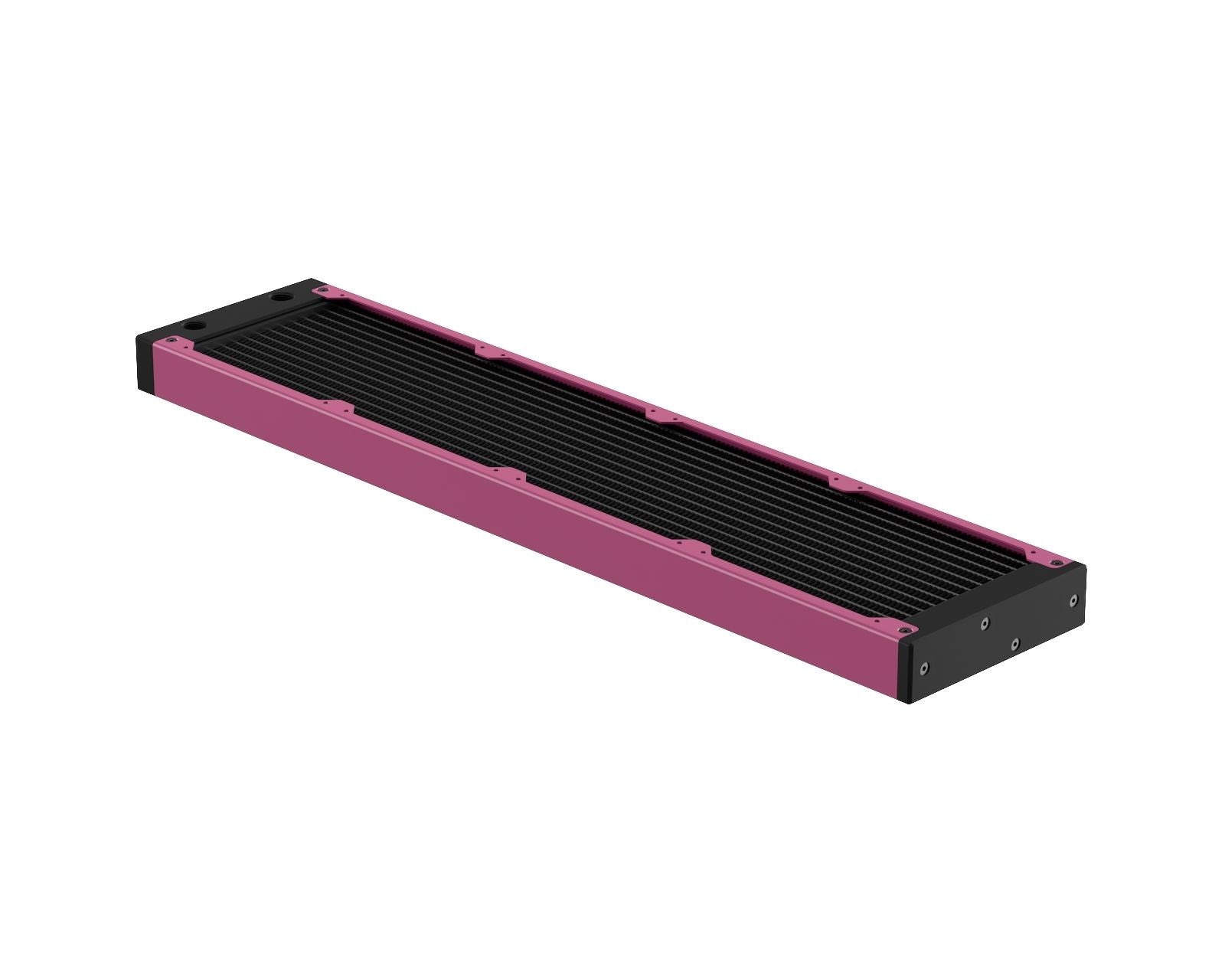 PrimoChill 480SL (30mm) EXIMO Modular Radiator, Black POM, 4x120mm, Quad Fan (R-SL-BK48) Available in 20+ Colors, Assembled in USA and Custom Watercooling Loop Ready - Magenta