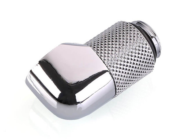Bykski G 1/4in. Male to Female 90 Degree Rotary 15mm Extension Elbow Fitting (B-RD90-EXJ15) - Silver