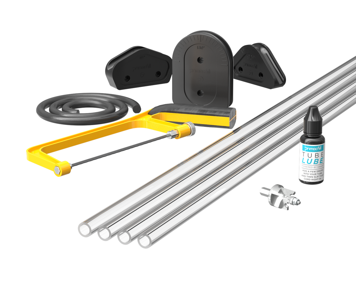 PrimoChill 4x 14mm Acrylic/PMMA Tubes, Bending Jig/Kit, Cutter and Finishing Bit - PrimoChill - KEEPING IT COOL