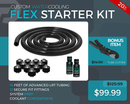 7/16 ID x 5/8 OD - Flex Starter Kit (Tubing, Fittings, Prep, Coolant, and Bonus Cutter) - PrimoChill - KEEPING IT COOL