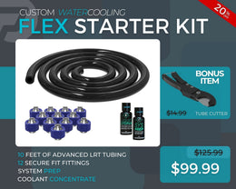 7/16 ID x 5/8 OD - Flex Starter Kit (Tubing, Fittings, Prep, Coolant, and Bonus Cutter) - PrimoChill - KEEPING IT COOL
