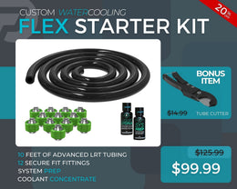7/16 ID x 5/8 OD - Flex Starter Kit (Tubing, Fittings, Prep, Coolant, and Bonus Cutter) - PrimoChill - KEEPING IT COOL