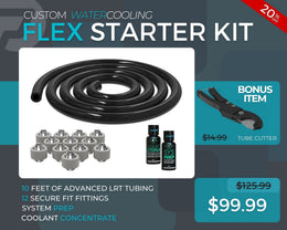 7/16 ID x 5/8 OD - Flex Starter Kit (Tubing, Fittings, Prep, Coolant, and Bonus Cutter) - PrimoChill - KEEPING IT COOL