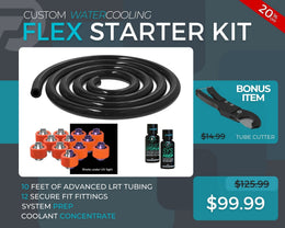 7/16 ID x 5/8 OD - Flex Starter Kit (Tubing, Fittings, Prep, Coolant, and Bonus Cutter) - PrimoChill - KEEPING IT COOL