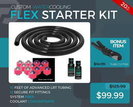 7/16 ID x 5/8 OD - Flex Starter Kit (Tubing, Fittings, Prep, Coolant, and Bonus Cutter) - PrimoChill - KEEPING IT COOL