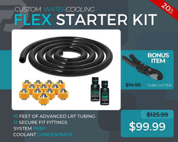 7/16 ID x 5/8 OD - Flex Starter Kit (Tubing, Fittings, Prep, Coolant, and Bonus Cutter) - PrimoChill - KEEPING IT COOL