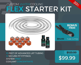 7/16 ID x 5/8 OD - Flex Starter Kit (Tubing, Fittings, Prep, Coolant, and Bonus Cutter) - PrimoChill - KEEPING IT COOL