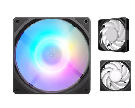 Bykski 9 Blade High Volume 120mm PWM - 5V Addressable RGB(RBW) LED Fan - 2000 RPM / 70.33 CFM / 37.7 dBA (CF-RBW2000EX-X)