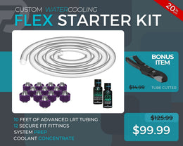 7/16 ID x 5/8 OD - Flex Starter Kit (Tubing, Fittings, Prep, Coolant, and Bonus Cutter) - PrimoChill - KEEPING IT COOL