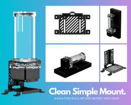 PrimoChill SXT DDC Pump Reservoir Combo Builder   – Clear PMMA – 9 Tube Heights, Choose your color