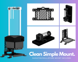 PrimoChill SXT DDC Pump Reservoir Combo Builder   – Black POM – 9 Tube Heights, Choose your Color
