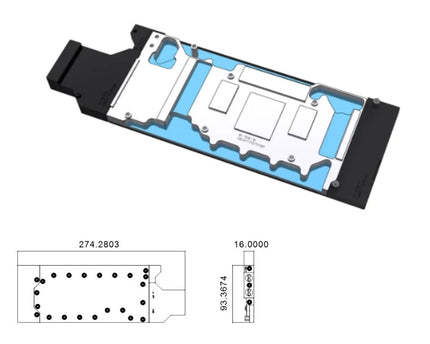 Bykski Durable Metal/POM GPU Water Block and Backplate For GUNNIR INTEL ARC A770 16GB (I-GNA770TF-SR) - Continuous Usage