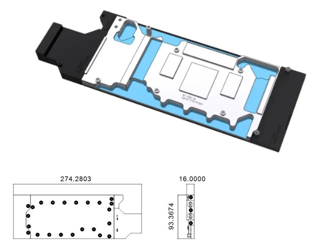 Bykski Durable Metal/POM GPU Water Block and Backplate For GUNNIR INTEL ARC A770 16GB (I-GNA770TF-SR) - Continuous Usage