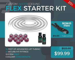 7/16 ID x 5/8 OD - Flex Starter Kit (Tubing, Fittings, Prep, Coolant, and Bonus Cutter) - PrimoChill - KEEPING IT COOL