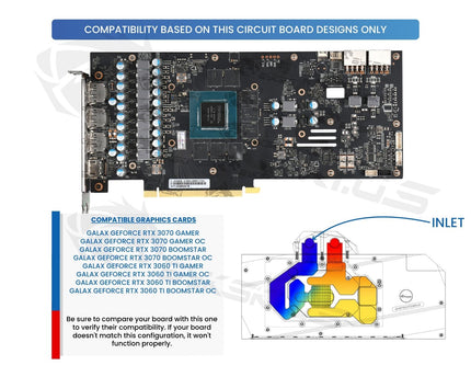 Bykski Full Coverage GPU Water Block and Backplate for GALAX RTX 3060Ti/3070 GAMER (N-GY3070GR-X)