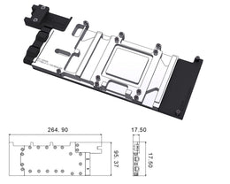 Bykski Durable Metal/POM GPU Water Block and Backplate For Nvidia Tesla A100/A800 80GB (N-TESLA-A100-80G-SR) - Continuous Usage