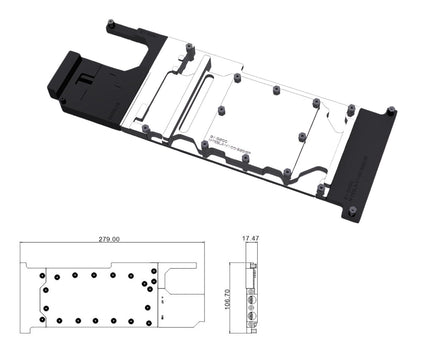 Bykski Durable Metal/POM GPU Water Block and Backplate For NVIDIA TESLA V100 32G FHHL (N-TESLA-V100-32G-SR) - Continous Usage