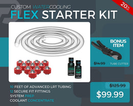 7/16 ID x 5/8 OD - Flex Starter Kit (Tubing, Fittings, Prep, Coolant, and Bonus Cutter) - PrimoChill - KEEPING IT COOL