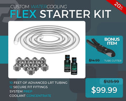 7/16 ID x 5/8 OD - Flex Starter Kit (Tubing, Fittings, Prep, Coolant, and Bonus Cutter) - PrimoChill - KEEPING IT COOL