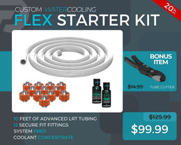 7/16 ID x 5/8 OD - Flex Starter Kit (Tubing, Fittings, Prep, Coolant, and Bonus Cutter) - PrimoChill - KEEPING IT COOL