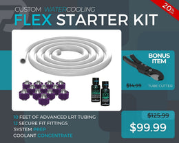 7/16 ID x 5/8 OD - Flex Starter Kit (Tubing, Fittings, Prep, Coolant, and Bonus Cutter) - PrimoChill - KEEPING IT COOL