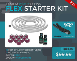 7/16 ID x 5/8 OD - Flex Starter Kit (Tubing, Fittings, Prep, Coolant, and Bonus Cutter) - PrimoChill - KEEPING IT COOL