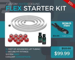 7/16 ID x 5/8 OD - Flex Starter Kit (Tubing, Fittings, Prep, Coolant, and Bonus Cutter) - PrimoChill - KEEPING IT COOL