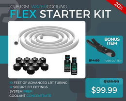 7/16 ID x 5/8 OD - Flex Starter Kit (Tubing, Fittings, Prep, Coolant, and Bonus Cutter) - PrimoChill - KEEPING IT COOL