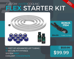 7/16 ID x 5/8 OD - Flex Starter Kit (Tubing, Fittings, Prep, Coolant, and Bonus Cutter) - PrimoChill - KEEPING IT COOL