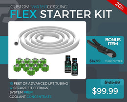 7/16 ID x 5/8 OD - Flex Starter Kit (Tubing, Fittings, Prep, Coolant, and Bonus Cutter) - PrimoChill - KEEPING IT COOL