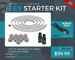 3/8 ID x 1/2 OD - Flex Starter Kit (Tubing, Fittings, Prep, Coolant, and Bonus Cutter) - PrimoChill - KEEPING IT COOL