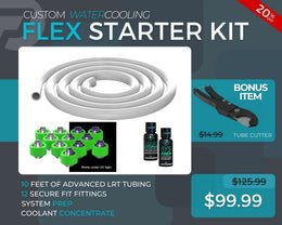 3/8 ID x 1/2 OD - Flex Starter Kit (Tubing, Fittings, Prep, Coolant, and Bonus Cutter) - PrimoChill - KEEPING IT COOL