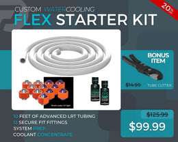 7/16 ID x 5/8 OD - Flex Starter Kit (Tubing, Fittings, Prep, Coolant, and Bonus Cutter) - PrimoChill - KEEPING IT COOL