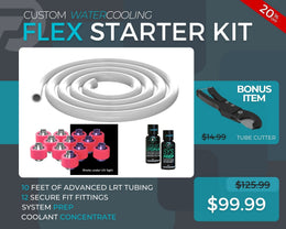 7/16 ID x 5/8 OD - Flex Starter Kit (Tubing, Fittings, Prep, Coolant, and Bonus Cutter) - PrimoChill - KEEPING IT COOL
