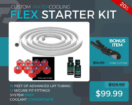 7/16 ID x 5/8 OD - Flex Starter Kit (Tubing, Fittings, Prep, Coolant, and Bonus Cutter) - PrimoChill - KEEPING IT COOL