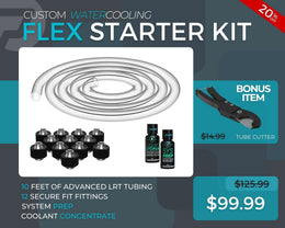7/16 ID x 5/8 OD - Flex Starter Kit (Tubing, Fittings, Prep, Coolant, and Bonus Cutter) - PrimoChill - KEEPING IT COOL
