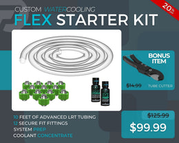 7/16 ID x 5/8 OD - Flex Starter Kit (Tubing, Fittings, Prep, Coolant, and Bonus Cutter) - PrimoChill - KEEPING IT COOL
